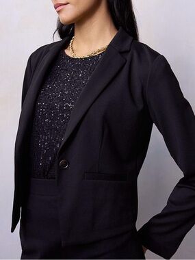 LC Lauren Conrad Black Single-Button Blazer NWT Size XXL